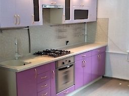 Кухня с пластиковым МДФ фасадом на заказ